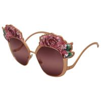 Dolce Gabbana Chic Rose Sequin Embroidered Sunglasses (GLA1190)