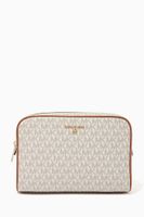 Large Travel Pouch in Logo Canvas Large Travel Pouch in Logo Canvas