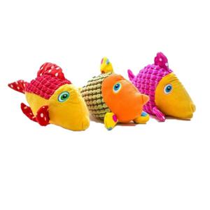 Nutrapet Plush Pet Fish Dog Toy (Includes 1)