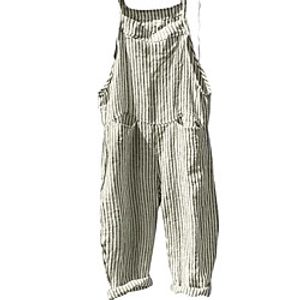 Women's Casual / Daily Casual Daily Fine Stripe Blue Yellow Gray Overall Striped Drawstring miniinthebox