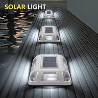 Solar Deck Lights Driveway Walkway Dock Light Solar Powered Outdoor Stair Step Pathway LED Lamp for Backyard Patio Garden Ground Lightinthebox