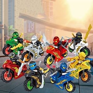Compatible With 8 Mixed Children's Creative Puzzle Toys Of Lego Building Blocks Ninja Motorcycles And Human Figures Lightinthebox