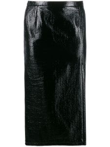 Nº21 crinkled-effect pencil skirt - Black