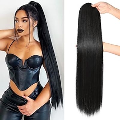 Drawstring Ponytails Women  Classic  Thick Synthetic Hair Hair Piece Hair Extension Straight 26 inch Party  Daily Wear  Vacation Lightinthebox