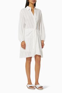 Shirt Knot Dress in Cotton