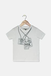 Toddlers Boys Short Sleeve Graphic T-Shirt  White/Black
