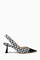 Liya 65 Slingback Pumps in Star Houndstooth Wool Liya 65 Slingback Pumps in Star Houndstooth Wool