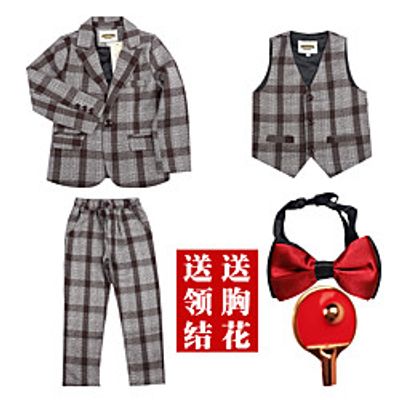 2019 gray Formal Boys Suits For Weddings England Style Man Child Blue Party Tuxedos Boys Formal Suits BlazerPantsVest Lightinthebox