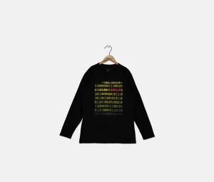 Kids Boys Graphic Long Sleeve Tee  Black
