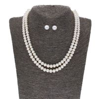 Sri Jagdamba Pearls Chanthavy 2 Lines Potato Pearl Set - JPJUN-20-212