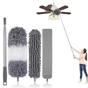 4pcs/set Microfiber Duster Cleaning Kit Extendable And Bendable Dusters With Long Extension Pole R Washable Lightweight Dusters For Cleaning Ceiling Fan High Ceiling Blinds Furniture Cars Gr miniinthebox