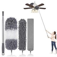 4pcs/set Microfiber Duster Cleaning Kit Extendable And Bendable Dusters With Long Extension Pole R Washable Lightweight Dusters For Cleaning Ceiling Fan High Ceiling Blinds Furniture Cars Gr miniinthebox - thumbnail