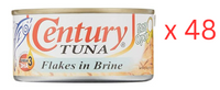 Century Tuna Flakes In Brine, 180G Pack Of 48 (UAE Delivery Only)