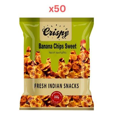 Crispy Banana Chips Sweet 200gm Pack of 50 Crispy Banana Chips Sweet 200gm Pack of 50