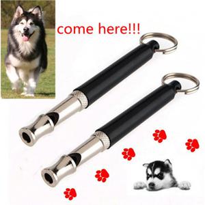 90mm Dog Adjustable Training Whistle Pitch UltraSonic Sound Black Beeper Pet