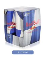 RedBull Energy Drink, 250 ml, Pack of 4 (UAE Delivery only)