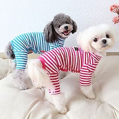 Petstyle Autumn Winter Pure Cotton Eight Color Striped Leggings Clothing Pajamas Lightinthebox