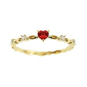 Ring Wedding Fancy Silver Gold Alloy Heart Elegant Fashion Cute 1PC Lightinthebox