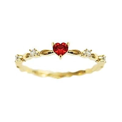 Ring Wedding Fancy Silver Gold Alloy Heart Elegant Fashion Cute 1PC Lightinthebox