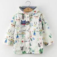 Cartoon Print Boys Girls Coat