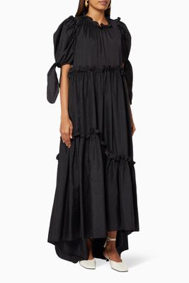 Karla Midi Dress in Crushed Ripstop Karla Midi Dress in Crushed Ripstop