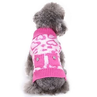 Pet Clothing Teddy Golden Dog Clothing Teddy Chihuahua Love Dog Sweater ugly sweater Lightinthebox