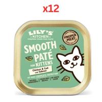 Lily's Kitchen Chicken Cod & Salmon Pate Kitten Wet Food 85G (Pack of 12)