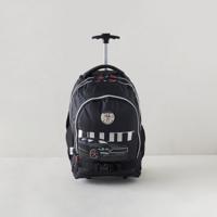 Mustang Printed Trolley Backpack with Retractable Handle - 32x21x54 cms