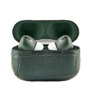 Merlin Craft Apple Airpods Pro Gen 2C Leather Alligator Green