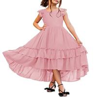 Girls Lace Boho Flower Girl Dress Ruffle Sleeve A-Line Formal Dresses for Wedding Party 6-12 Years Lightinthebox