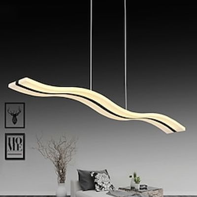 LED Acrylic Ceiling Chandelier 100cm 39.3in Modern Acrylic Wave Chandelier is Suitable for the Dining Room Bar Room Bedroom AC110V AC220V Lightinthebox