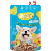 Moochie Dog Food Puppy Casserole With Chicken, Healthy Growth Pouch 85G (Pack of 5)