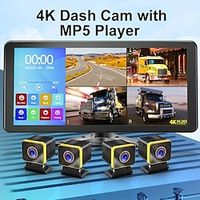 10.36 Inch 4CH DVR Car Dash Cam Driving Recorder Parking Monitor 4KTouch Screen Truck Monitoring System Support MP5 Player With 41080P Cameras Lightinthebox - thumbnail