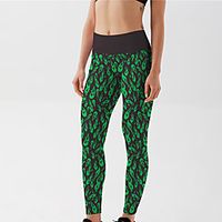 Women's High Waist Yoga Pants Cropped Leggings Tights Tummy Control Butt Lift Quick Dry Green Yoga Fitness Gym Workout Summer Sports Activewear High Elasticity Skinny  Athletic  Athleisure Lightinthebox - thumbnail