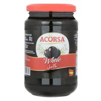 Acorsa Black Whole Olives Jar 200gm