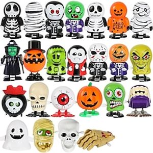 Halloween Gift Halloween Clockwork Toy Winding Jumping Ghost Tooth Witch Zombie Pumpkin Kindergarten Small Toys Lightinthebox