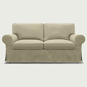 IKEA Ektorp 2 Seat Sofa Cover Organic Panama CottonRegular Fit With Piping Machine Washable miniinthebox