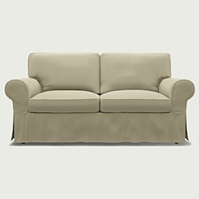 IKEA Ektorp 2 Seat Sofa Cover Organic Panama CottonRegular Fit With Piping Machine Washable miniinthebox