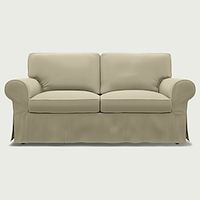 IKEA Ektorp 2 Seat Sofa Cover Organic Panama CottonRegular Fit With Piping Machine Washable miniinthebox