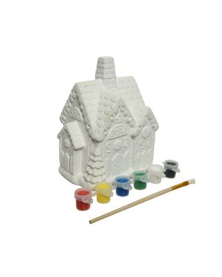 Homesmiths Christmas Paint Set Gypsum House 15cm