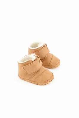 Toddlers Cuna Toffee Microfiber Shoes  Medium Brown