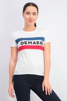 Womens Short Sleeve Demasie Top  White - thumbnail