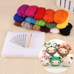 16 Colors Wool Fibre Handmade Craft Sets