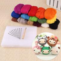 16 Colors Wool Fibre Handmade Craft Sets - thumbnail