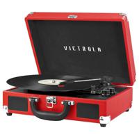 Victrola Journey 3-In-1 Portable Suitcase Record Player - Red - thumbnail