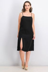 Womens Sleeveless A-Line Dress  Black