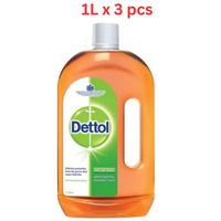 Dettol Antiseptic Disinfectant 1ltr Pack Of 3 (UAE Delivery Only)