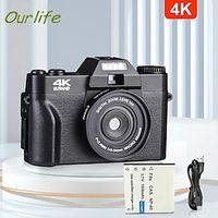 Digital Camera 4K Video Recording With WiFi 16X Zoom Flip Screen Selfie Shooting Auto Focus Live Streaming Perfect For Photography Enthusiasts Lightinthebox - thumbnail