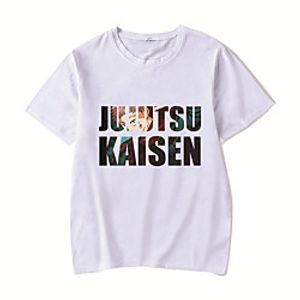Men's Unisex Tee T shirt Hot Stamping Anime Graphic Prints Plus Size Jujutsu Kaisen Print Short Sleeve Casual Tops Cotton Basic Designer Big and Tall White Black Red Lightinthebox