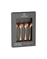 Viners Copper 4 Pieces Tea Spoon Set Giftbox